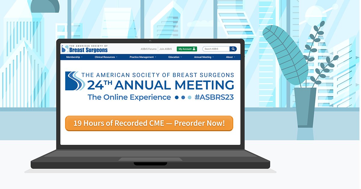 Unable to attend #ASBRS23 in Boston?  You can still stay informed via the 2023 Online Experience. Our faculty will present 19 CME-eligible sessions in an accessible, on-demand format.  breastsurgeons.org/meeting/2023/o…