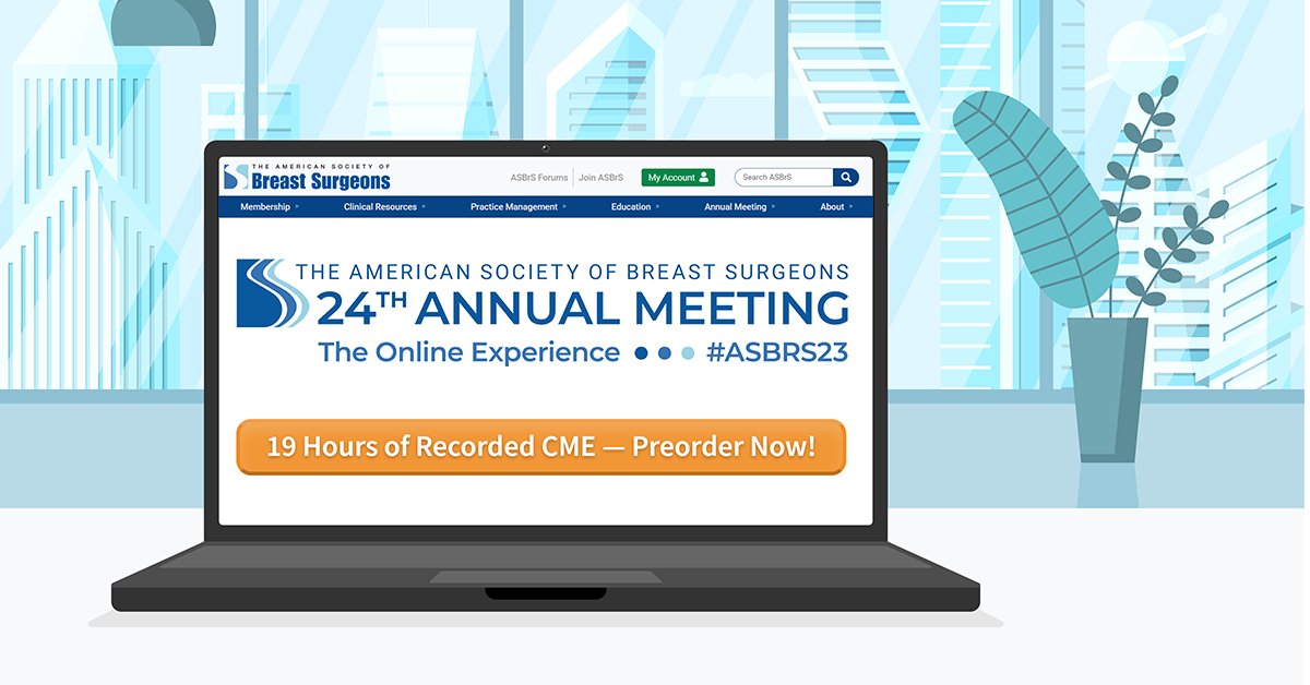 Unable to attend #ASBRS23 in Boston? You can still stay informed via the 2023 Online Experience. Our faculty will present 19 CME-eligible sessions in an accessible, on-demand format. breastsurgeons.org/meeting/2023/o…