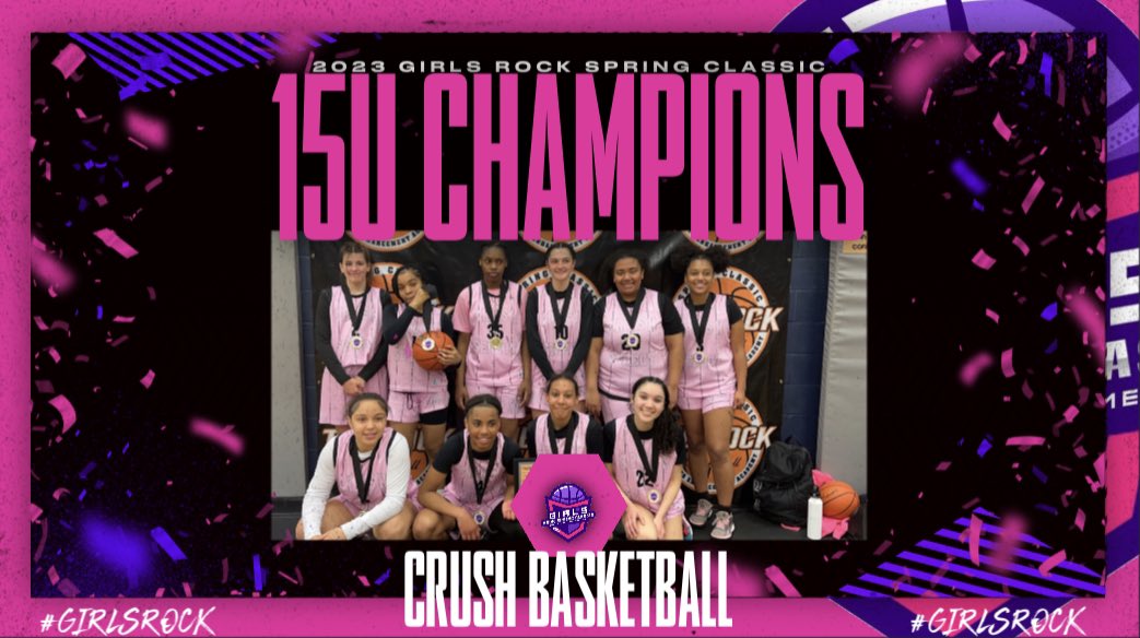 🚨15U CHAMPIONS🚨

Congratulations to 15U <a href="/CrushBasketbal3/">Crush Basketball</a> for winning the 2023 Girls ROCK Spring Classic Championship‼️🥇

<a href="/SEAFacilities/">SEA Facilities</a> 

#GirlsROCK