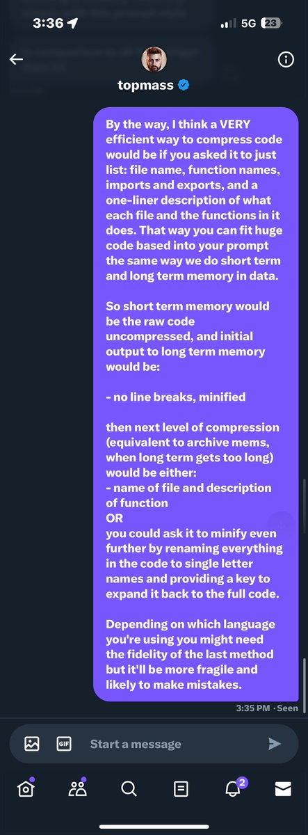 Want ideas for how to do REALLY complex GPT-4 code generation and debugging on huge code bases even if your source code would never fit even in a 32k prompt? 

Check this out!

@topmass is building a dope fusion of both products from landermedia.gumroad.com

a synthesis of code…