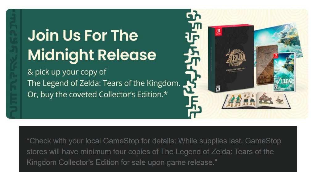 Is GameStop Doing a Midnight Release for Tears of the Kingdom?