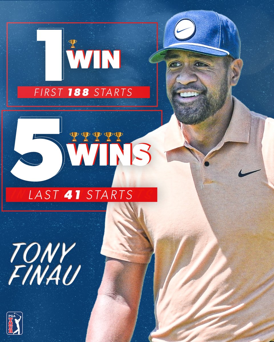 PGATOUR's tweet photo. No stopping @TonyFinauGolf 🔥

With a win @MexicoOpenGolf, he has now won 5 times in his last 41 starts. https://t.co/xTNxgbyzKA