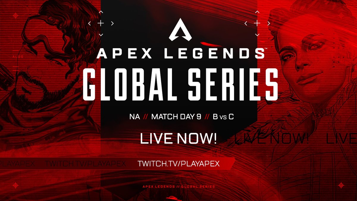 ⭐The conclusion to an action packed #ALGS weekend is about to begin⭐

Find out which of our incredibly talented players are making it to the Regional Finals next week.

Match Day #9 for North America is underway 👇
🔹twitch.tv/playapex