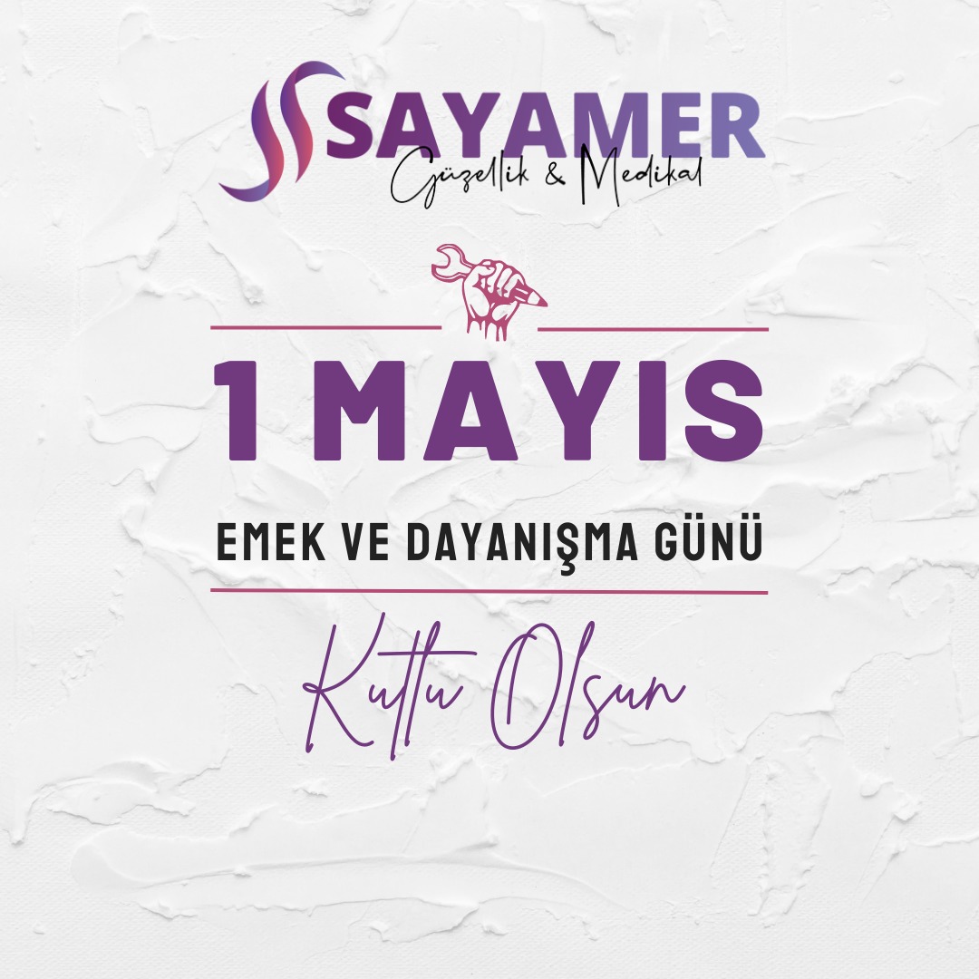 Emeğin, emektarın, alın terinin, dayanışma ve yardımlaşmanın günü olan #1Mayıs ’ımız kutlu olsun.

 #sayamer #mobilmasaj #ofismasajı #kurumsalmasaj #sayamergüzellikmedikal #ofismasaji