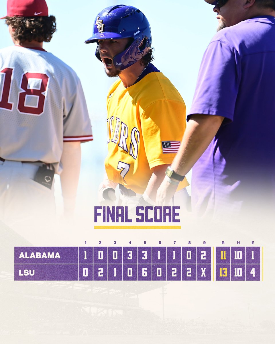 LSUbaseball's tweet photo. Tiger Town Brought Out The Broomsticks 🧹 https://t.co/CwjjP6ZAPO