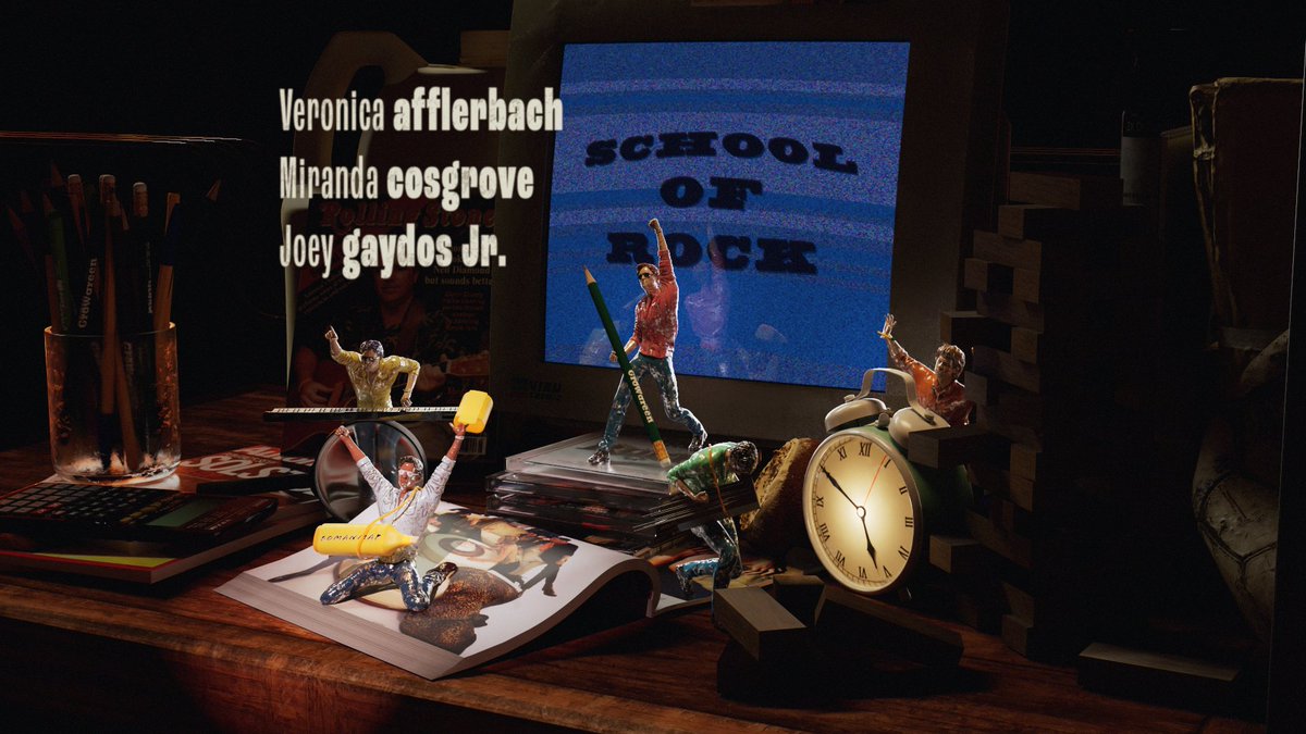 35pocachip's tweet image. "School of Rock"
Title  sequence
(personal work)
#redshift #maintitle #titlesequence #3d #motiongraphics #titlesequences #cinema4d #cinema4dart #c4dart #3danimation #3dart #rendering #behance #octanerender