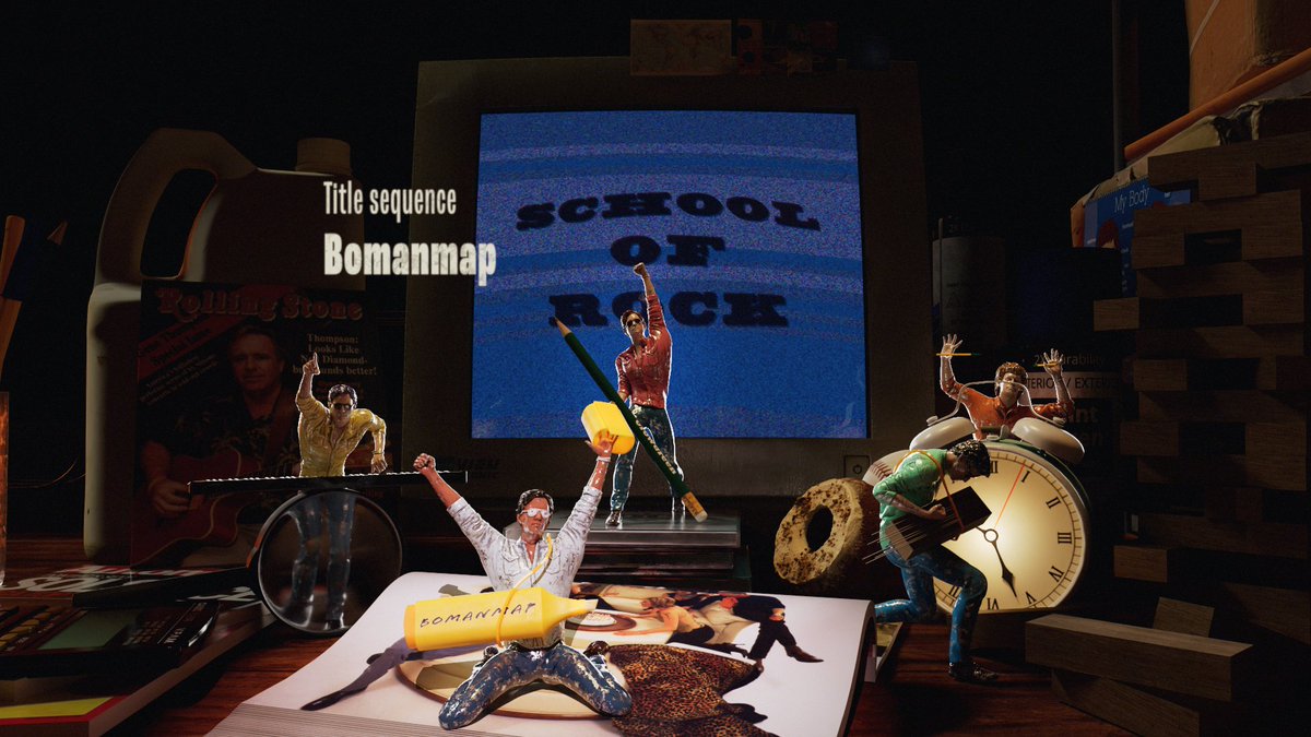 35pocachip's tweet image. "School of Rock"
Title  sequence
(personal work)
#redshift #maintitle #titlesequence #3d #motiongraphics #titlesequences #cinema4d #cinema4dart #c4dart #3danimation #3dart #rendering #behance #octanerender