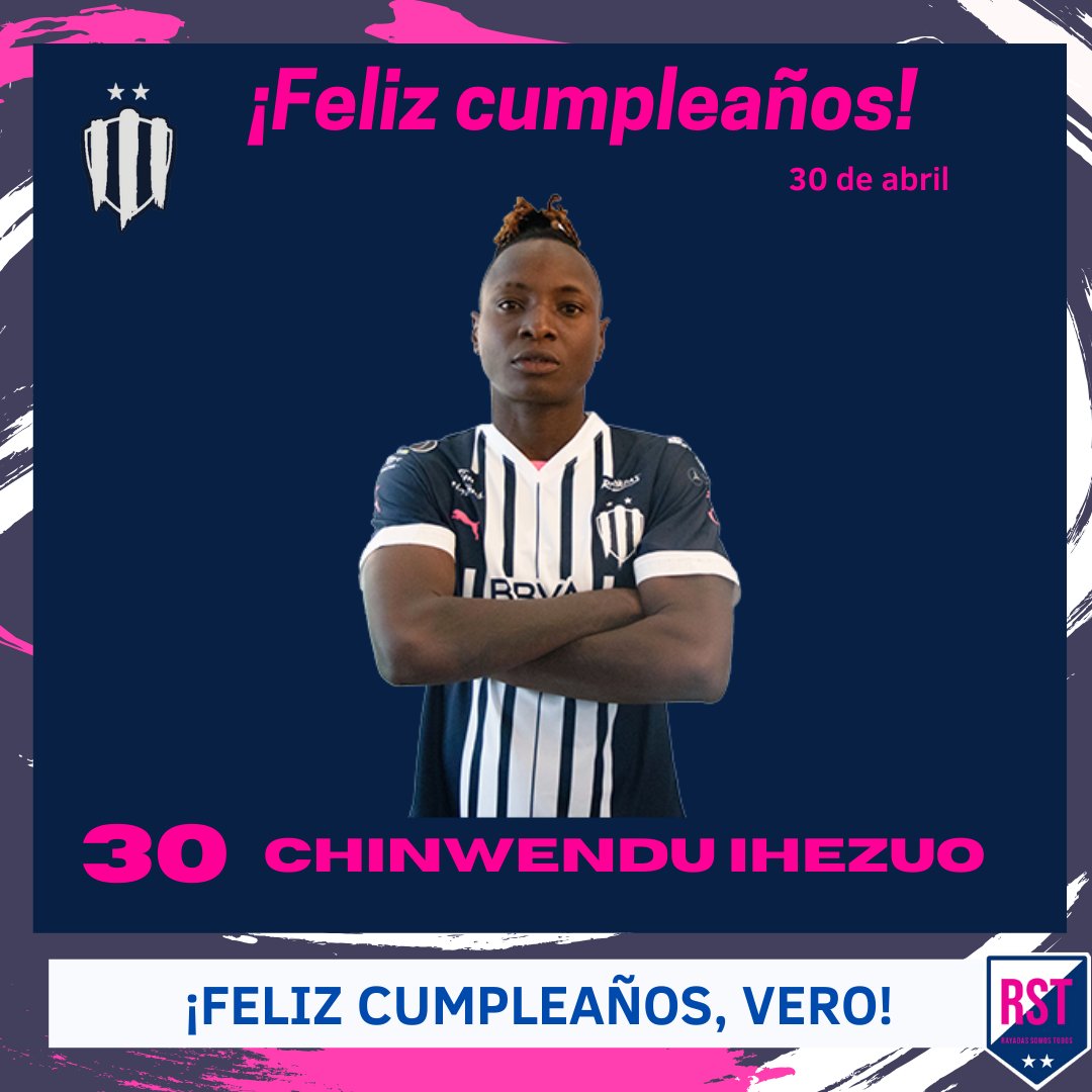 RayadasST's tweet photo. ¡HAPPY BIRTHDAY CHINWE!
El día de hoy queremos felicitar a @Chinweihezuo1 por su cumpleaños. 

Deseamos que sea un gran día en azul y blanco y tengas una vida llena de éxitos. 

Deja aquí tu mensaje de felicitación para Vero
👇

#ArribaElMonterrey 🇫🇮 https://t.co/UGLpJb7CEU