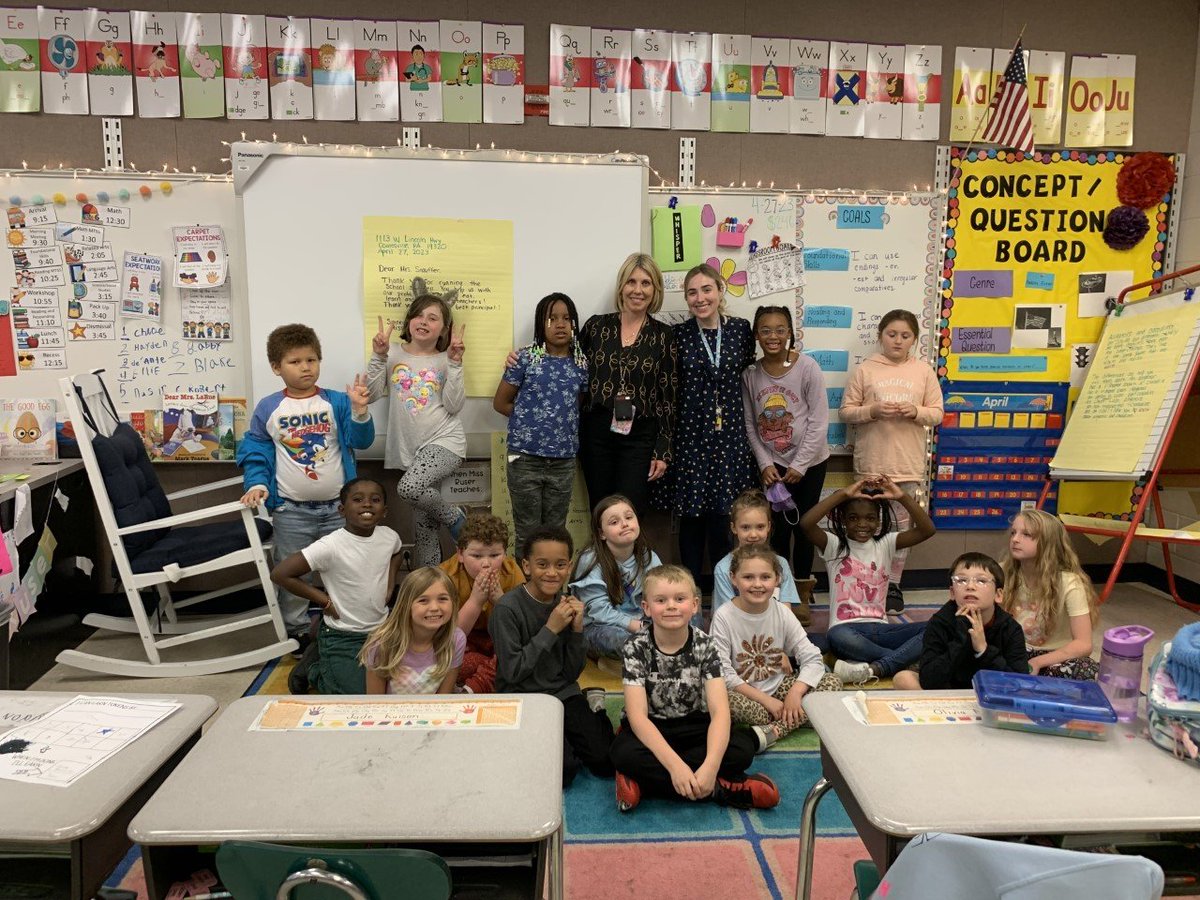 Ms. Ruser's 2nd grade class is learning all about letter writing through Open Court. They even wrote Mrs. Stauffer a letter!
