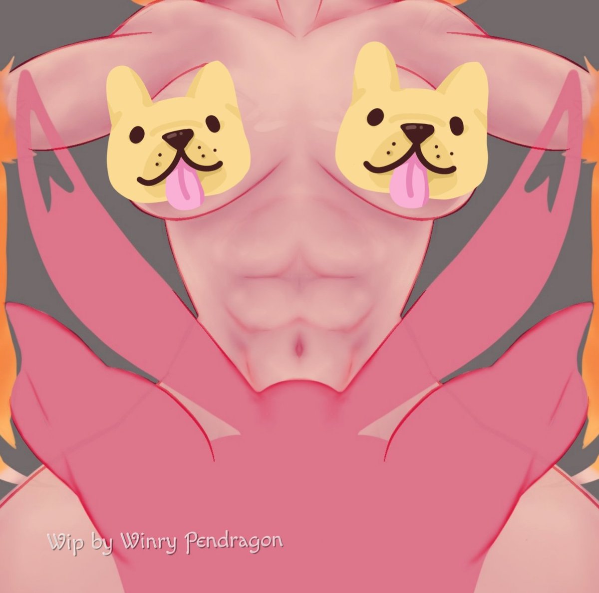 WinryPendragon's tweet photo. Little bit of progress on these two 🌝 mostly buffs abs lmao 
#ruffpup #shiabussy 
#winrylust https://t.co/9YI8Nvdj1E
