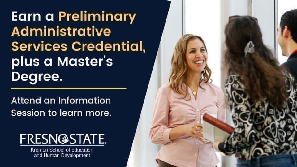 Fresno State MA Educational Leadership P12 tweet media