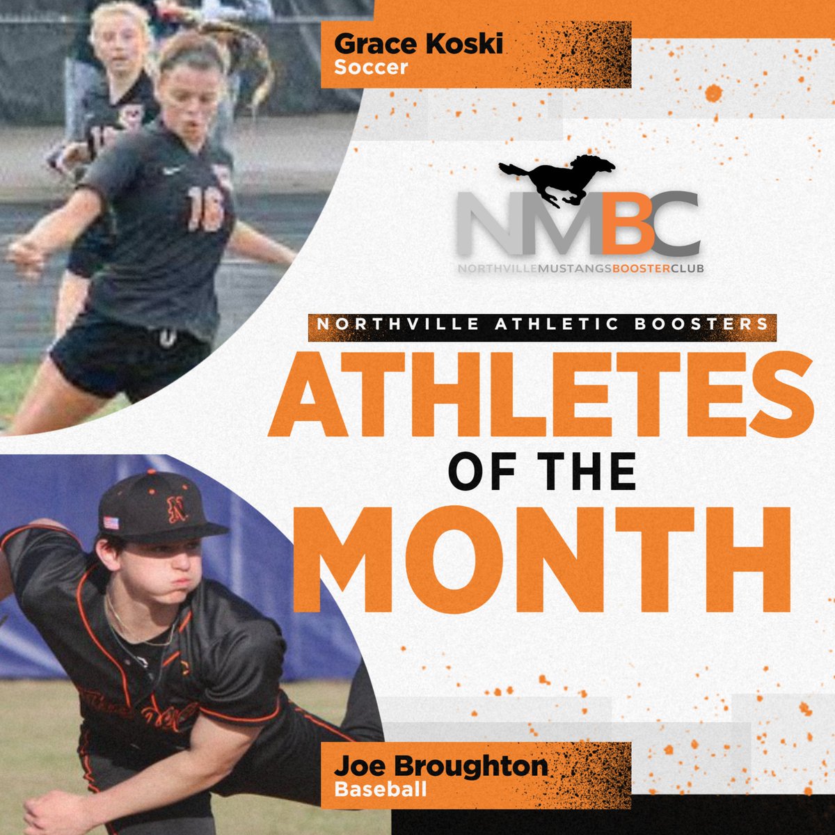 nvilleathletics's tweet photo. Athletic Boosters - April Student-Athletes of the Month:
Grace-"Grace is an outstanding captain. The team is 5-0-2 &amp; is currently ranked #1 in the state/KLAA." Coach Reddy
Joe - " The team is 13-1. Joe 5-0 on the mound and doing a great job offensively including 4 HR's." Coach K https://t.co/9YslaUQHKR