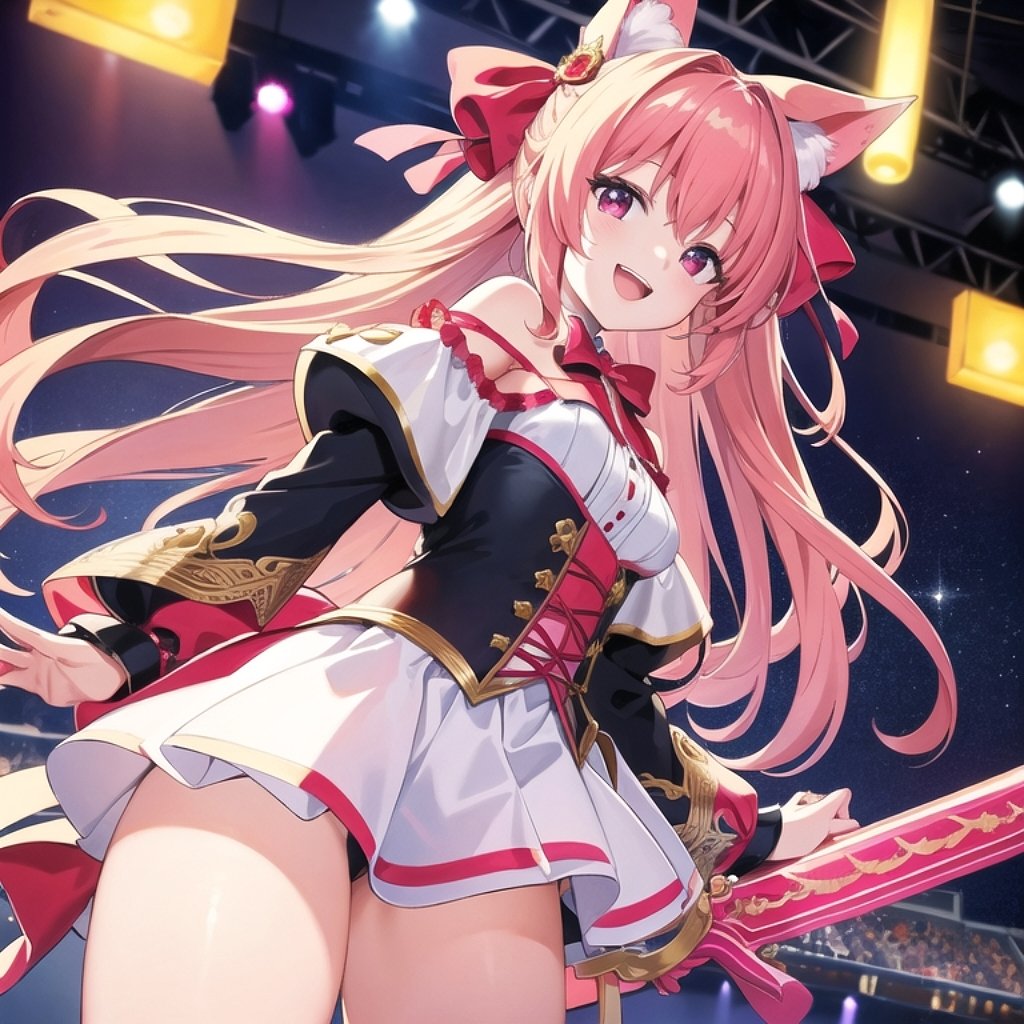 ステージに立つアイドルこころさん

#AIイラスト