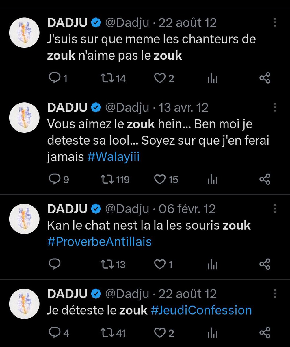 AntillesKamo97's tweet photo. Après sa petite polémique concernant le zouk j’ai été fouillé un peut les anciens tweet de votre pote DADJU, et !!! Comment dire ?🤔 au fond de lui je pense qu’il nous porte pas trop dans son coeur. (Nous les Antillais).
J’ai tort de penser ça ? https://t.co/n36WbpdaTl