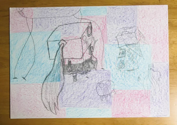 おはようございます🌸
息子から昔描いた絵をもらったので、色を塗って部屋に飾ることに💕
ダンボールで初音ミクちゃんを作ってくれたのを、絵にも描いていたのね😂
好きなものを知っていてくれるってありがたいです✨

 #ミソミ朝活団230501 