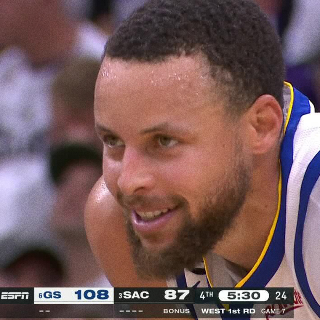 espn's tweet photo. STEPH CURRY NEW PLAYOFF CAREER-HIGH 48 😤 https://t.co/Iuq66MEi9s