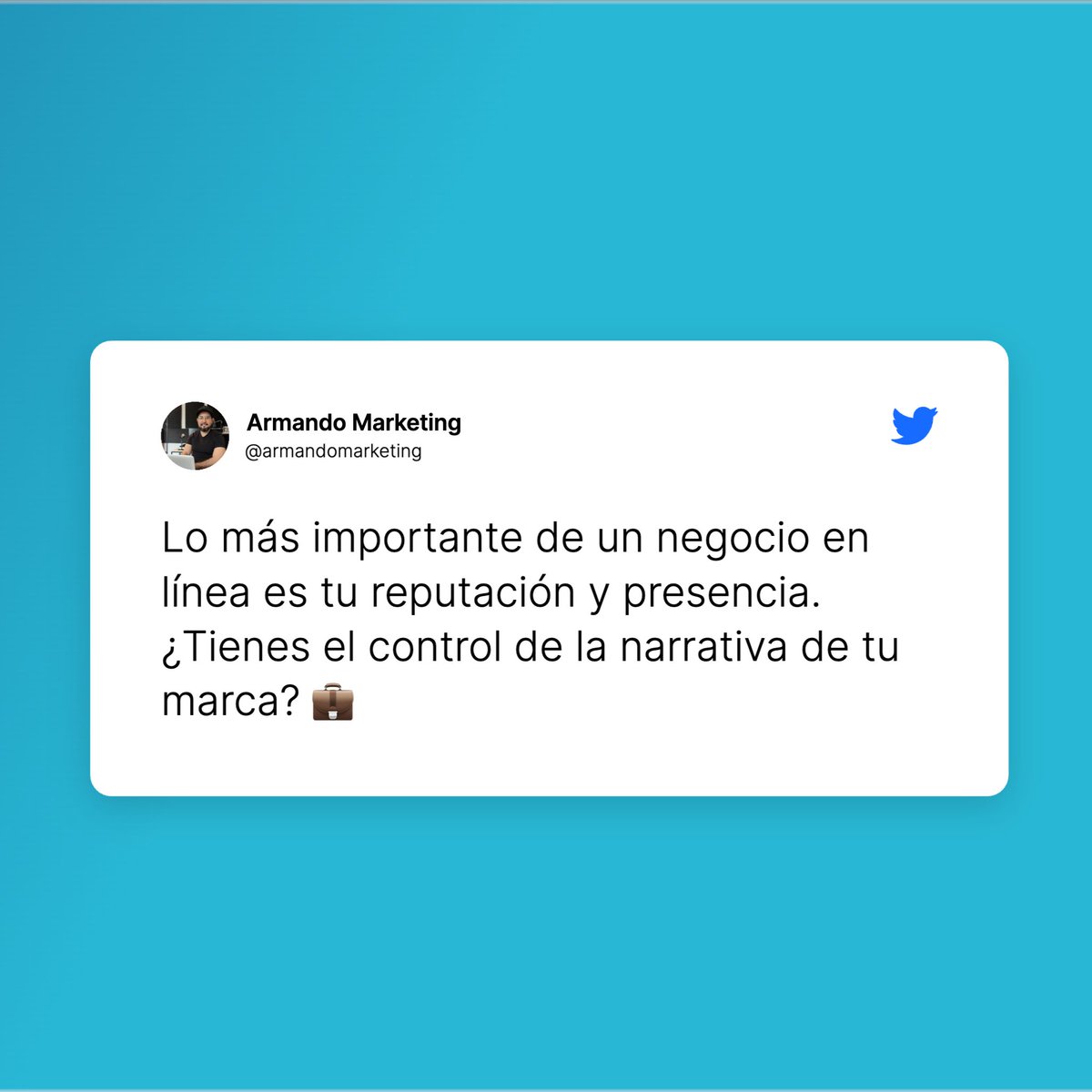 armandonmkt's tweet image. Tu reputación en línea y cómo te perciben los demás es crucial para el éxito de tu negocio. Asegúrate de controlar la narrativa y mostrar lo mejor de tu marca. #ReputaciónOnline #PresenciaDigital #MarcaPersonal #NarrativaDeMarca
