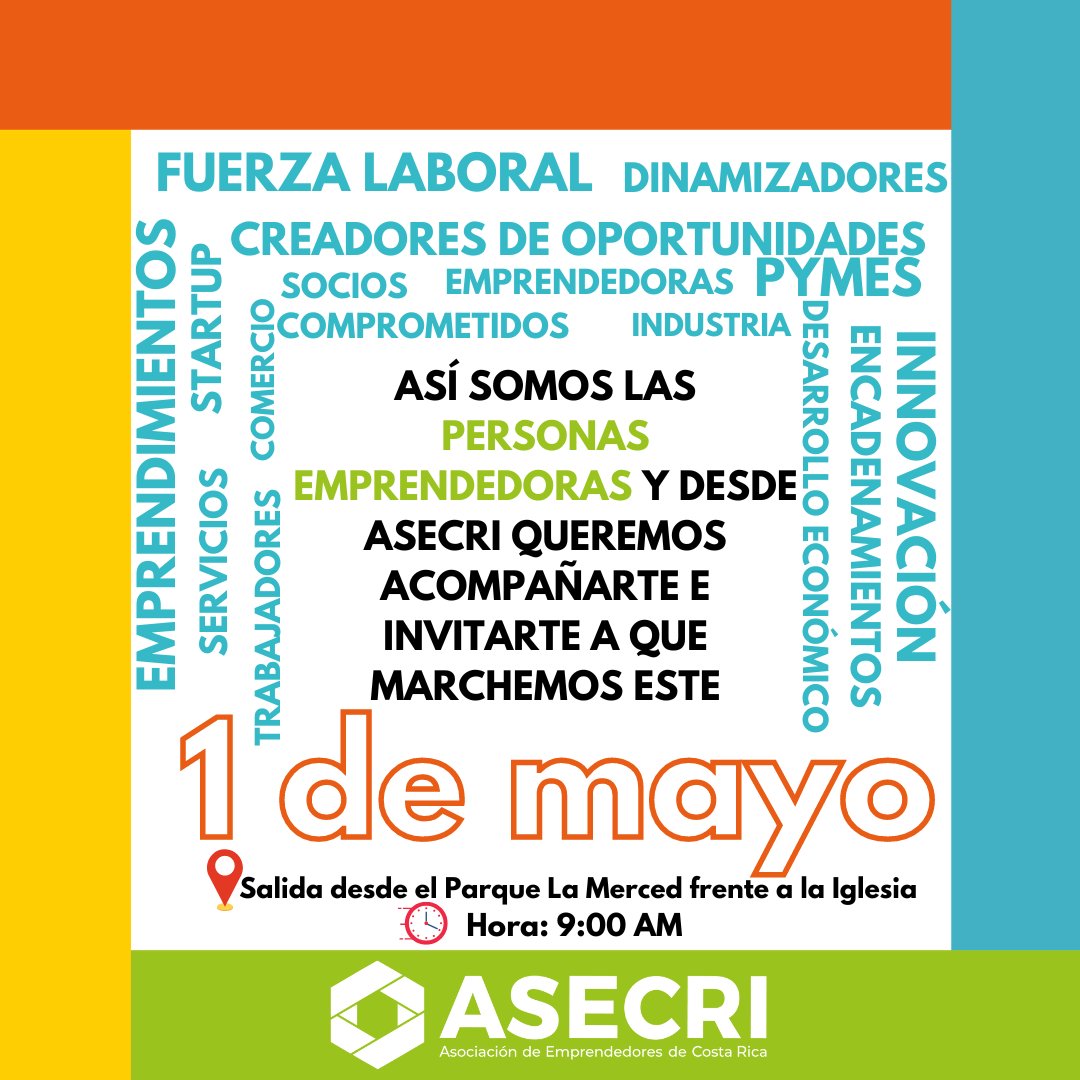 asoc_costa's tweet photo. Queremos emprender sin tantas dificultades, ven y  marchemos este 1º d mayo.
Como grupo representativo del sector nos veremos a las 9:00 am en la entrada de la iglesia La Merced, seremos fácil de identificar: lona blanca con logo ASECRI.
Afiliarse gratiu: https://t.co/6gVmwEF2fI https://t.co/XEVPP9QDJK