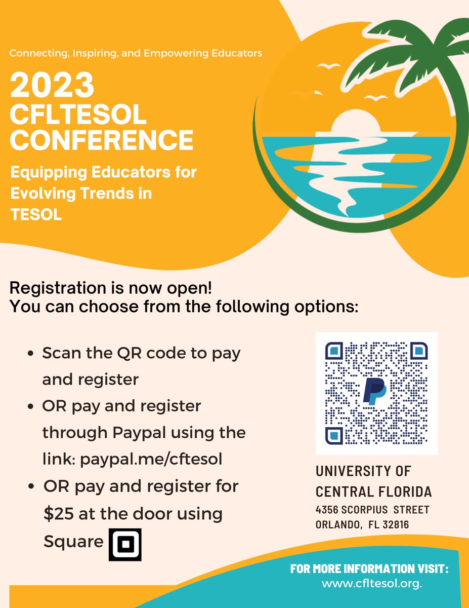 cfltesol's tweet photo. Registration is now open!! https://t.co/wgs2HucF5a