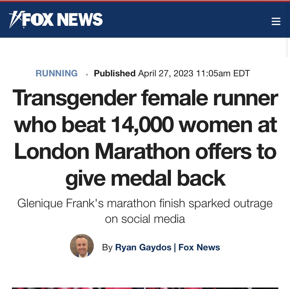 KalachCeci's tweet image. Muchos medios (obviamente encabezados por Fox News) han estado difundiendo la noticia de que una mujer trans le ganó a 14,000 mujeres en el maratón de Londres.
Yo solo les quiero mostrar lo manipulada que está esta información y cómo solo saca a relucir su grandísima transfobia.
