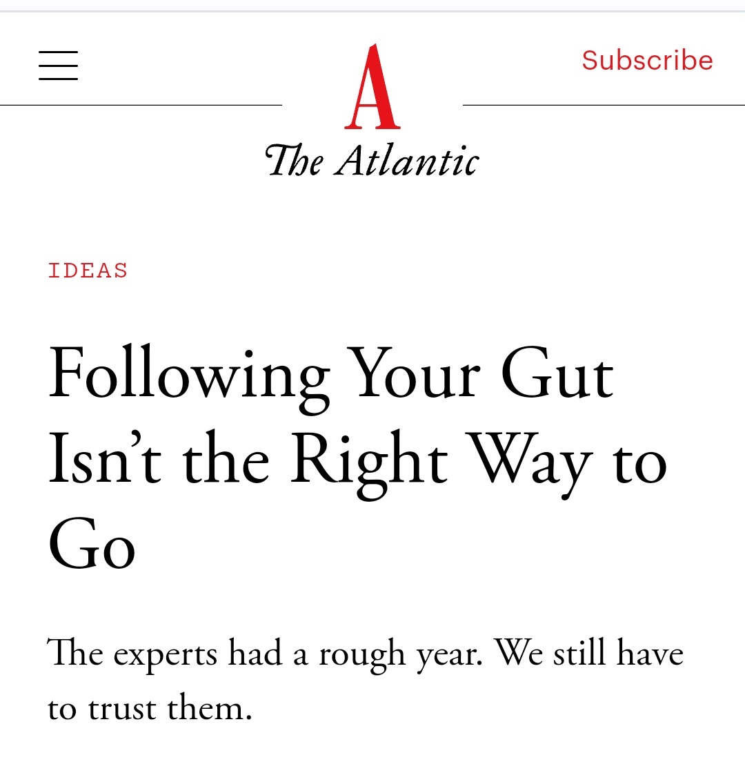 DrEliDavid's tweet photo. The Atlantic: The experts were wrong in everything, but you still have to trust them 🤡 https://t.co/DtEUjLQA1S
