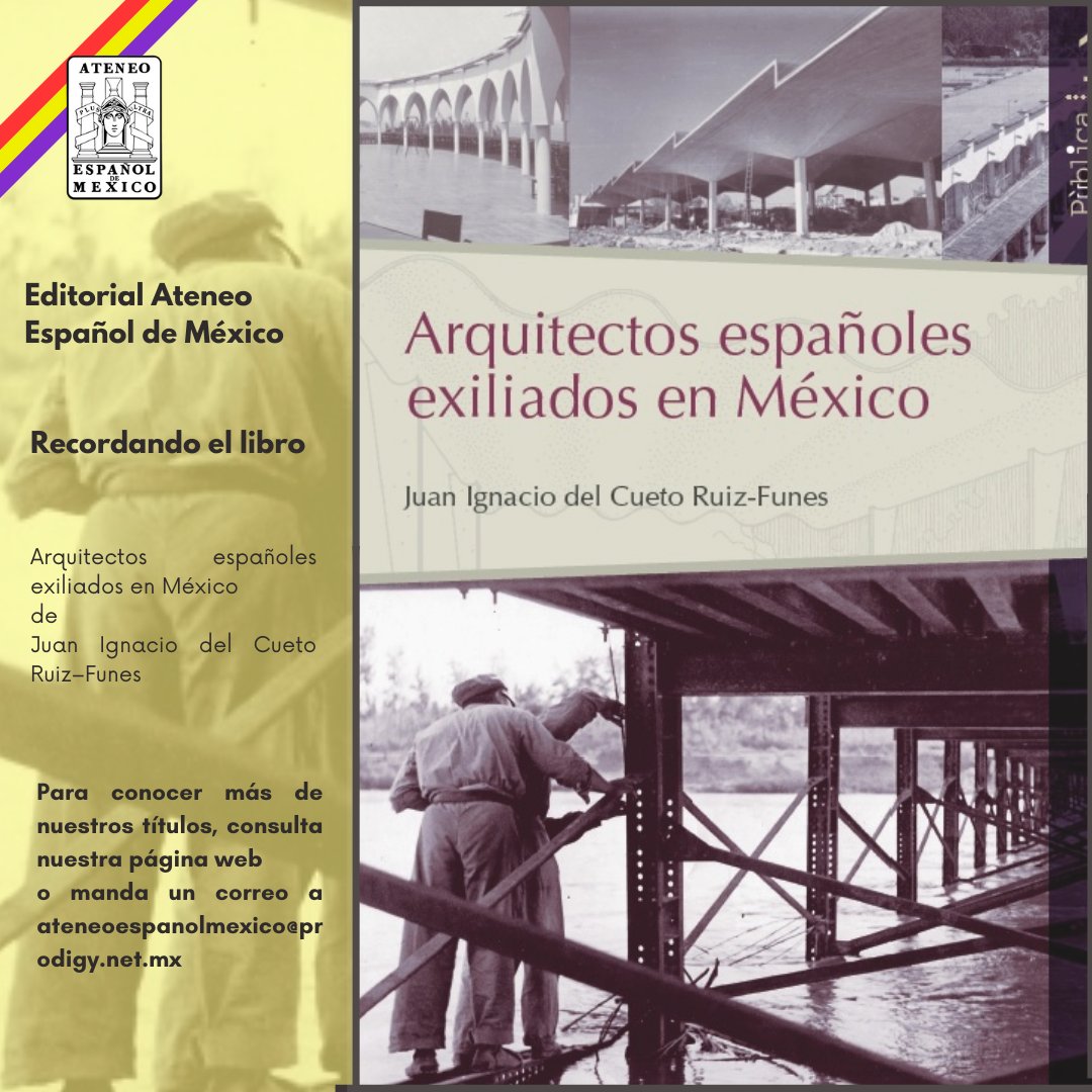 ¡Conoce la Editorial Ateneo Español de México!
Descubre nuestra colección con más de 50 títulos de interés sobre el Exilio Español en México y otros temas.

Mantente atento a nuestras redes sociales y entérate de nuestras nuevas publicaciones.
