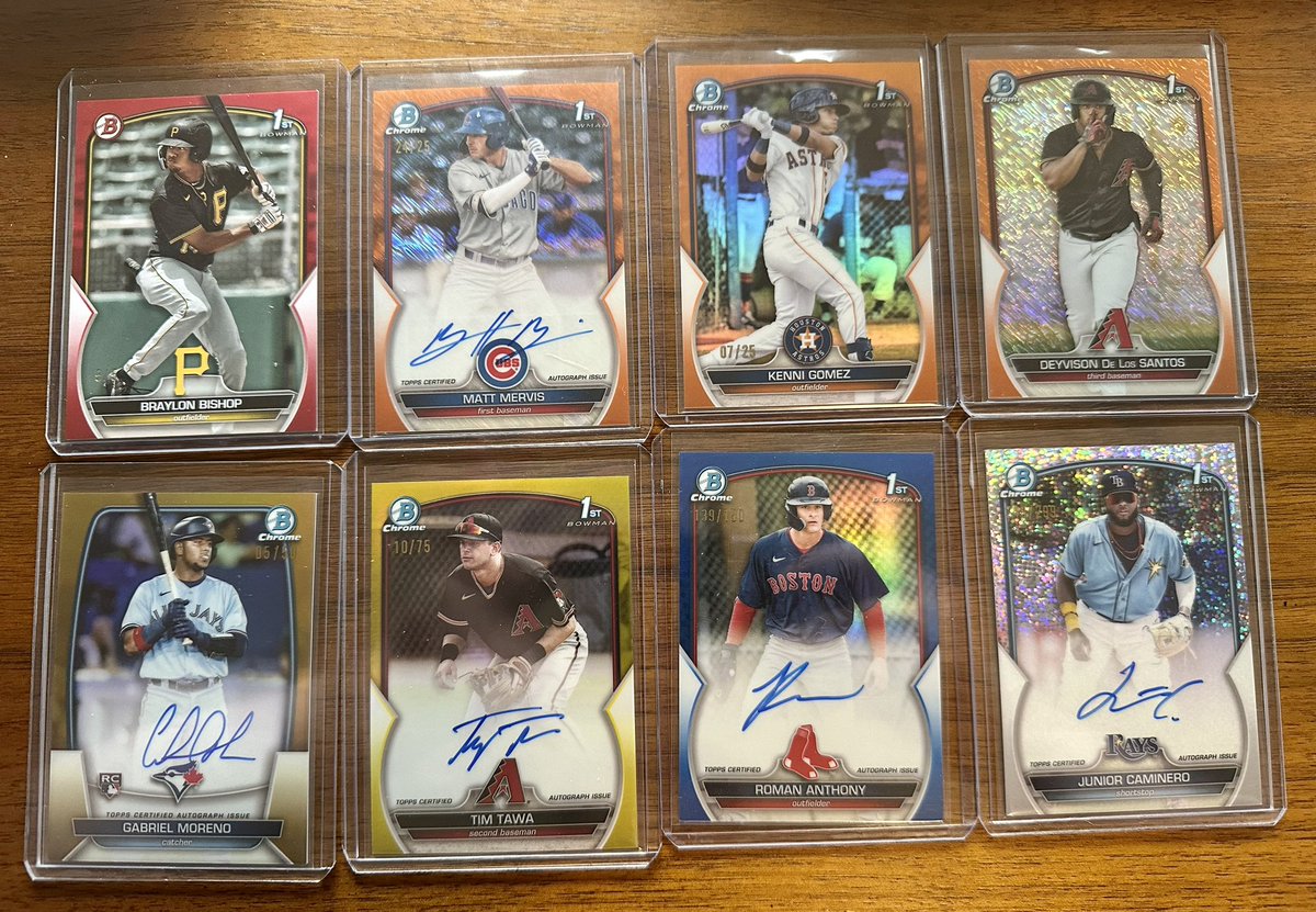 Have a whole slew of big #BowmanBaseball auctions ending tonight - gotta move these so I can rip another case 😬

Happy Bidding!

ebay.com/str/cardgrowth…

#thehobby #whodoyoucollect #2023Bowman #BowmanDay #baseballcards #1stbowman #sportscards