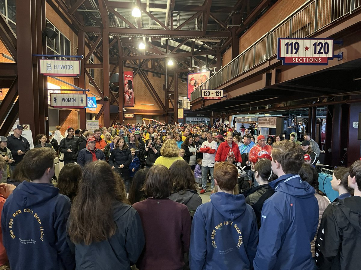 The <a href="/HaddonfieldHS/">HMHS</a> Madrigals helped kickoff the #ForPetesSake annual walk by singing the national anthem.
Thank you #ForPetesSake &amp; Citizens Bank Park for hosting a wonderful event: “We walk so that families facing cancer never have to walk alone!”