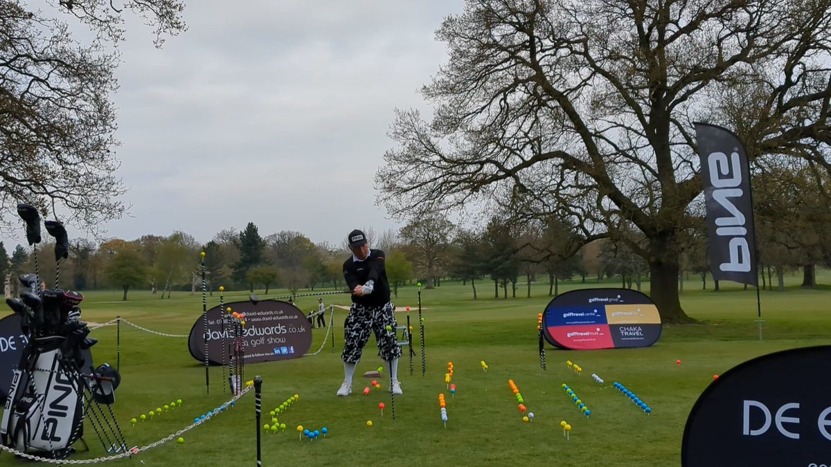 trickgolfshow's tweet photo. Good to be back on the road again this week @ThonockPark for the Grand Final   #Racetoparis @legolfnational bringing the colour on the 1st Tee #KarstenLakes with @volvikUSA Balls @BrandFusionLtd and my @PINGTourEurope Clubs @ECCOGOLF Shoes Thanks to my #GolfShow Sponsors 2023 https://t.co/O0sD9Nijp0