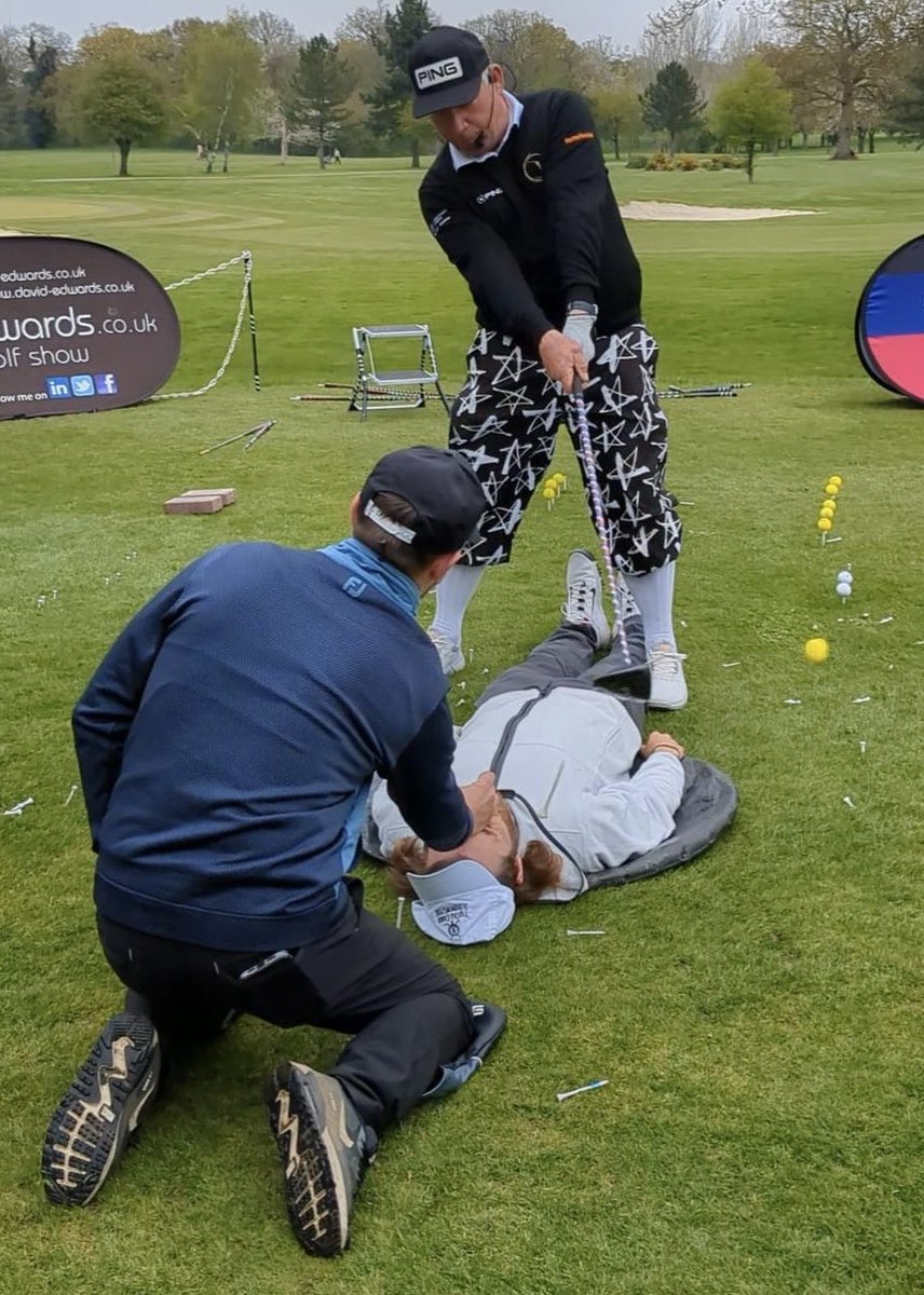 trickgolfshow's tweet photo. Good to be back on the road again this week @ThonockPark for the Grand Final   #Racetoparis @legolfnational bringing the colour on the 1st Tee #KarstenLakes with @volvikUSA Balls @BrandFusionLtd and my @PINGTourEurope Clubs @ECCOGOLF Shoes Thanks to my #GolfShow Sponsors 2023 https://t.co/O0sD9Nijp0