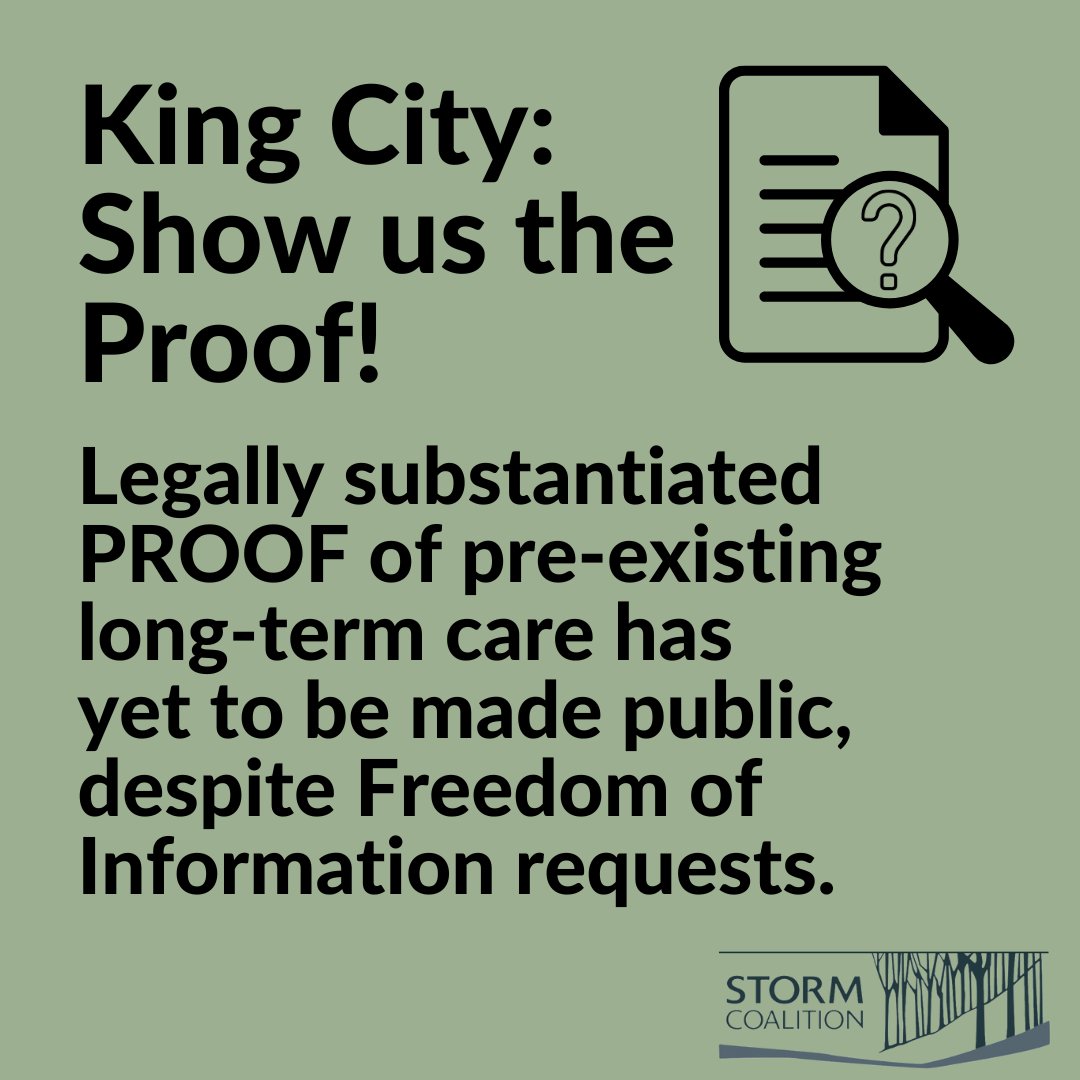 STORMCoalition's tweet photo. Development on Mary Lake was made possible when King staff recognized long-term care as a pre-existing use. We do not believe the AFOI has met the requirements of a continuous nonconforming use. #kingcity #yorkregion #onpoli #greenbelt #oakridgesmoraine #handsoffthegreenbelt https://t.co/DSqDYkvWPT