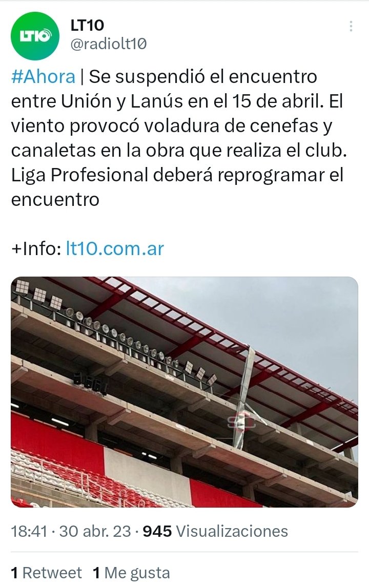 Le llaman estadio a eso ? La municipalidad dice que esta en condiciones?