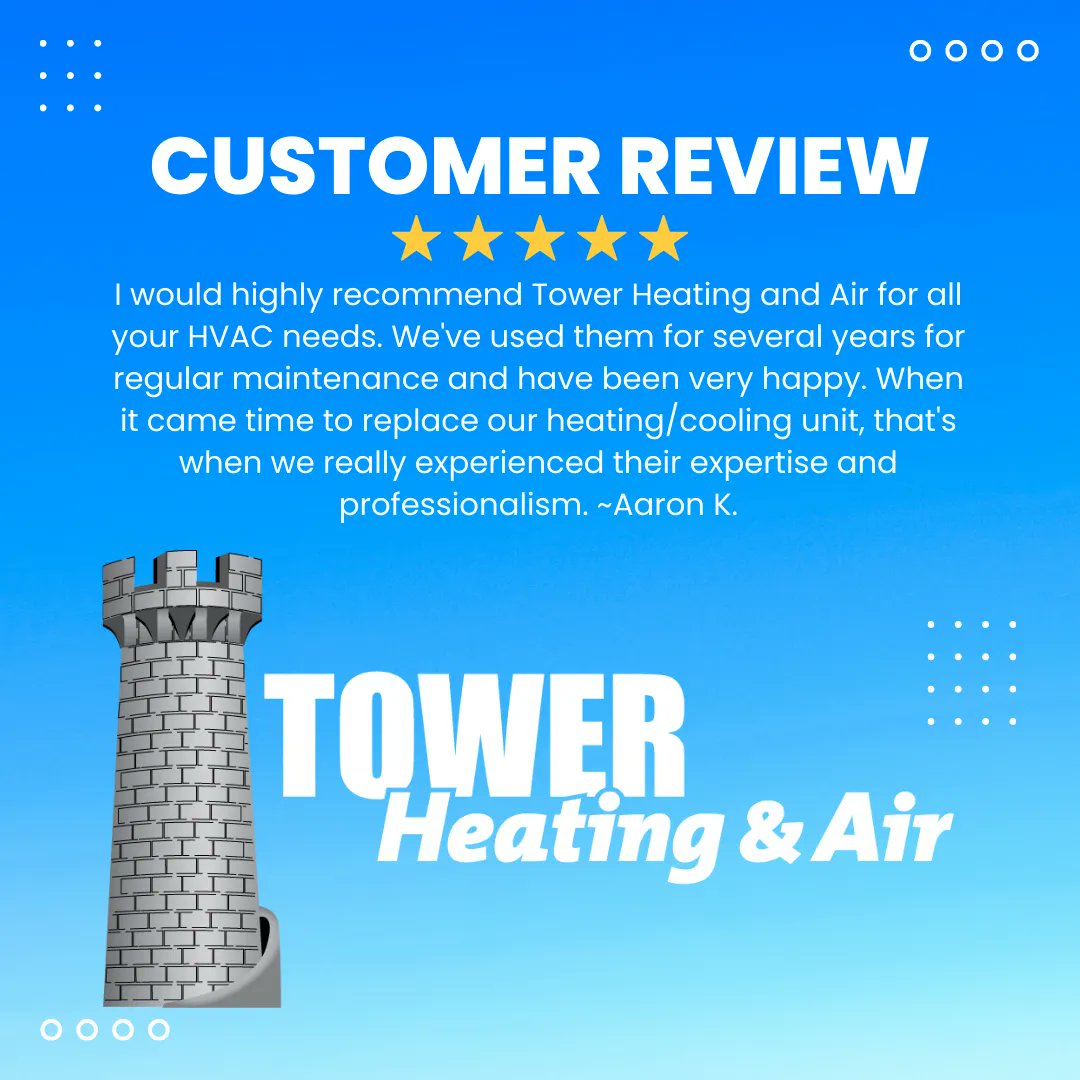 We trust that you’ll find Tower Heating &amp; Air to be your reliable HVAC provider of choice in the Triangle area, but don’t just take our word for it! We enjoy making our customers happy by providing quality service. Give us a call today, 919-980-9399, for all your HVAC needs.