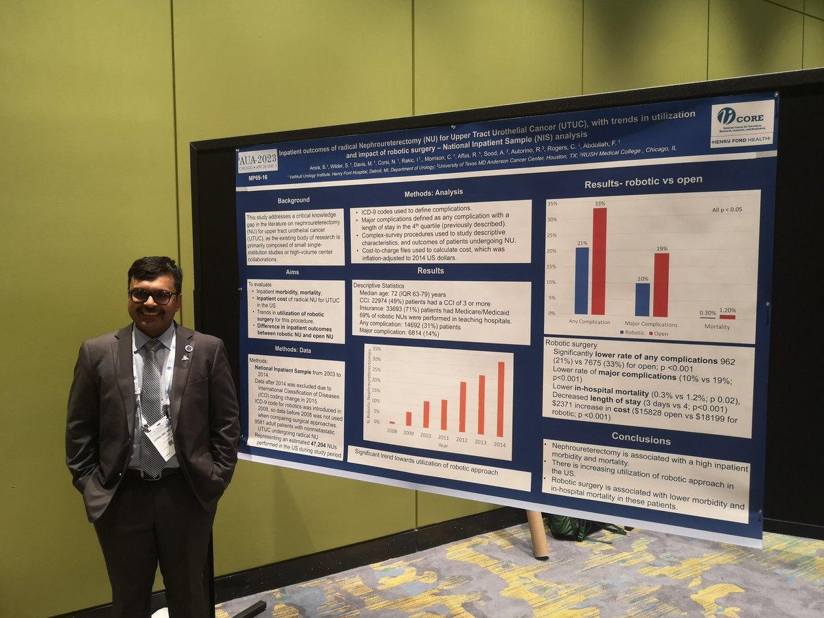 Giuseppe Chiarelli (@chiarelligiuse) on Twitter photo Congrats <a href="/VattikutiCORE/">VCORE</a> and <a href="/DrSohrab/">Sohrab Arora</a> on your work evaluating inpatient outcomes of NFU for UTUC - one of the biggest studies on this topic! It's a pleasure to continue working on this important project <a href="/DrFAbdollah/">Firas Abdollah</a> <a href="/MJDMDMBA/">Matthew Davis</a> #AUA23 Congrats <a href="/VattikutiCORE/">VCORE</a> and <a href="/DrSohrab/">Sohrab Arora</a> on your work evaluating inpatient outcomes of NFU for UTUC - one of the biggest studies on this topic! It's a pleasure to continue working on this important project <a href="/DrFAbdollah/">Firas Abdollah</a> <a href="/MJDMDMBA/">Matthew Davis</a> #AUA23