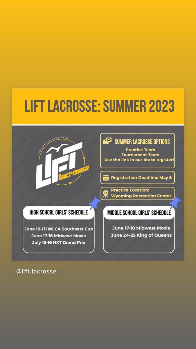 We have some spots open for HS girls.

liftlacrosse.com