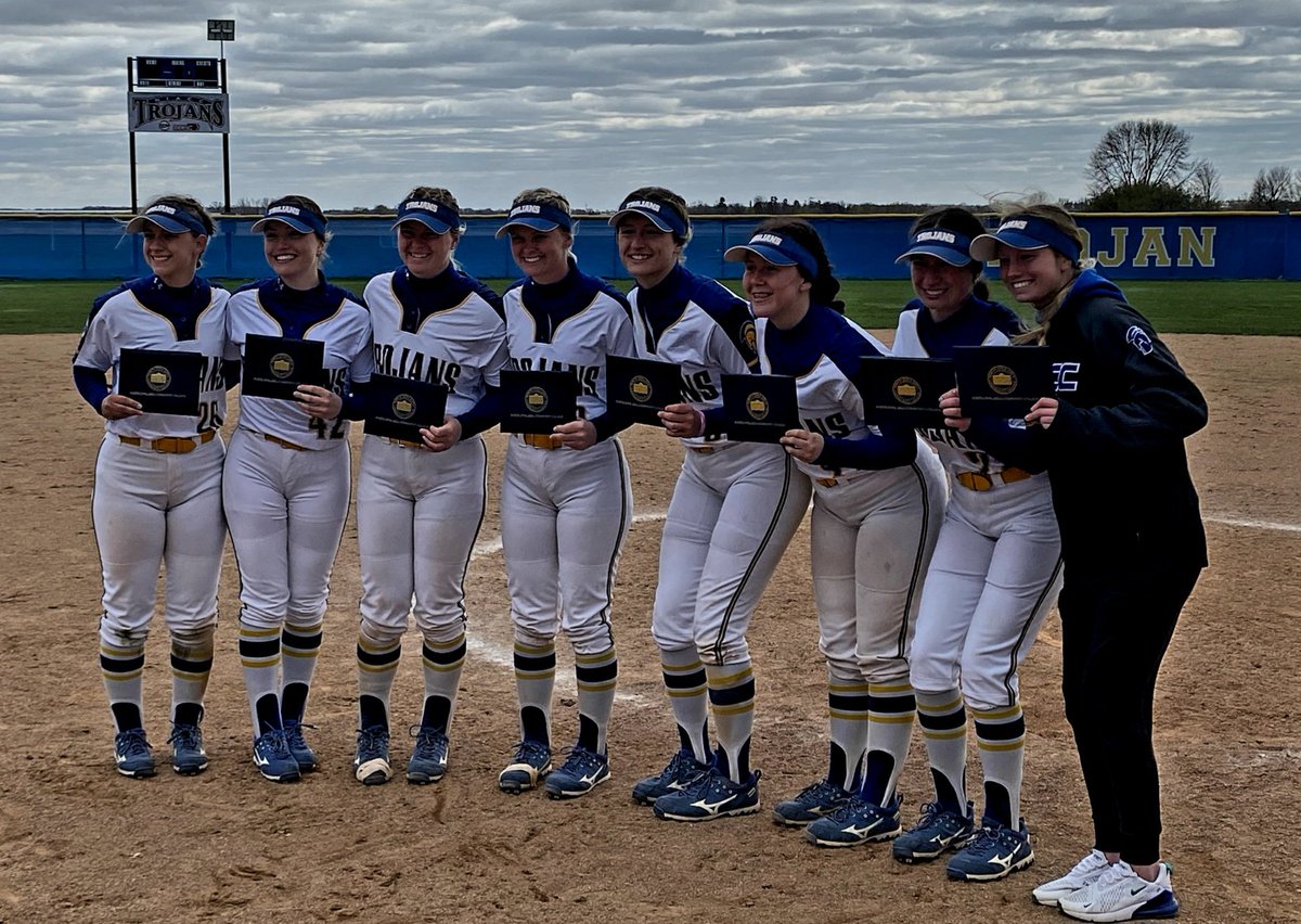 NIACCTrojans's tweet photo. Eight NIACC sophomore softball players were honored this afternoon after the team's doubleheader against Kirkwood. https://t.co/RaixyRZCY1