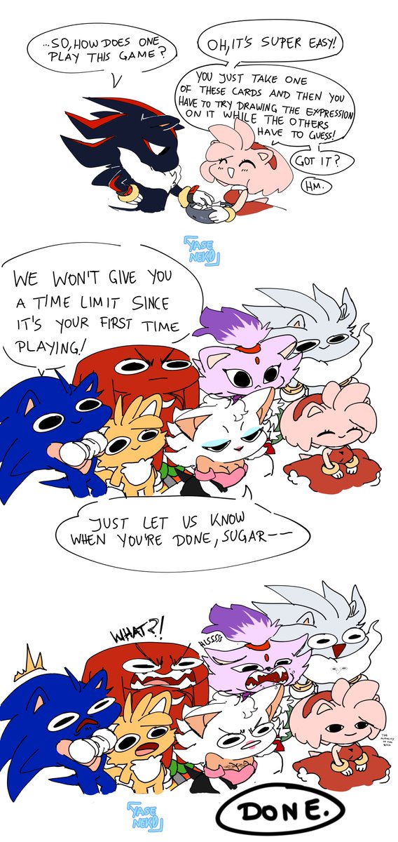 I draw sonic scruncly on X: short sonamy comic #SonAmy