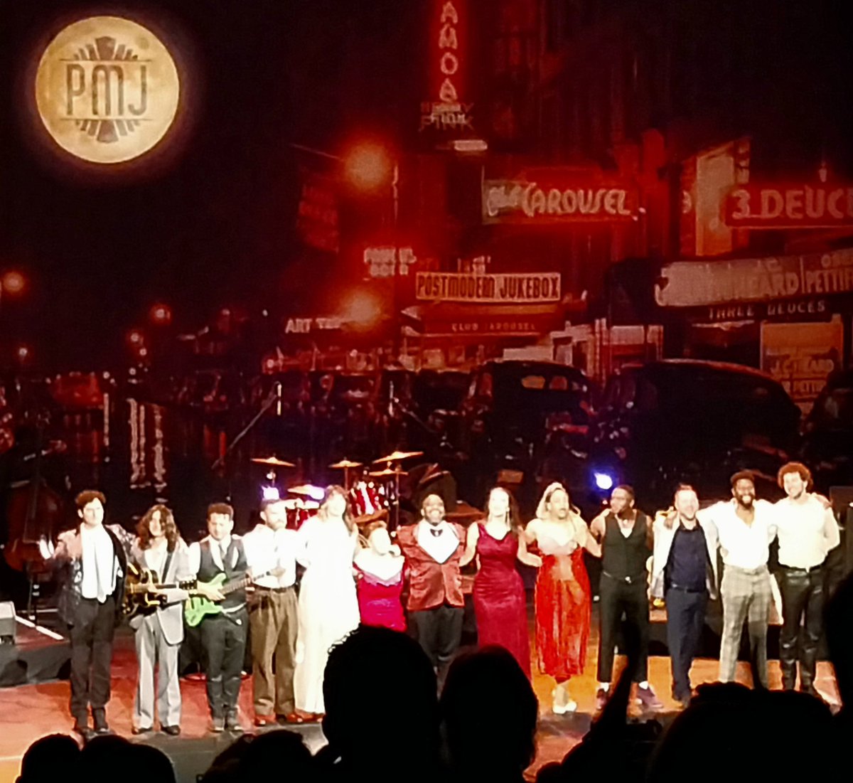 Thank you <a href="/PMJofficial/">Postmodern Jukebox</a> for an awesome night at the <a href="/yorkbarbican/">York Barbican</a> to celebrate our 1st wedding anniversary! We especially loved the teeny tiny snippet of Bennie &amp; The Jets, as its our song (She's Bennie, I'm the Jets. Neither of us have a mohair suit, mores the pity) 💜 #PMJtour