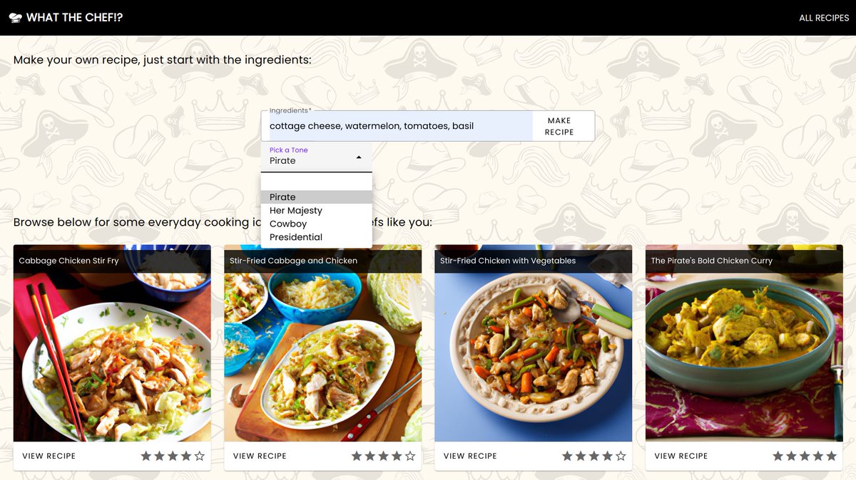 ai_picks's tweet photo. 👨‍🍳🍴Cooking has never been easier with "What the Chef!?" - the AI-driven recipe creator. Simply input your ingredients and let the #AI do the rest. Check it out on https://t.co/feeWfye81m for more #AIpowered tools. #WhatTheChef #CookingAI #aitoppicks https://t.co/VZitokBuuZ