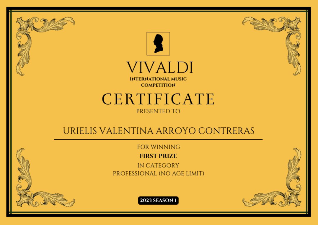 Urielisarroyo's tweet photo. ¡Ganamos, Venezuela! 🙌🏻🥇🇻🇪
•
•
Estoy feliz de anunciarles que obtuve el Primer Premio De Oro en la Categoría de Dirección orquestal Profesional, en el concurso de música Internacional
“Vivaldi Music Competition” celebrado de Manera Online en Reino Unido. 🇬🇧
•
•
Mil gracias🙏🏻 https://t.co/MytcBWQuud