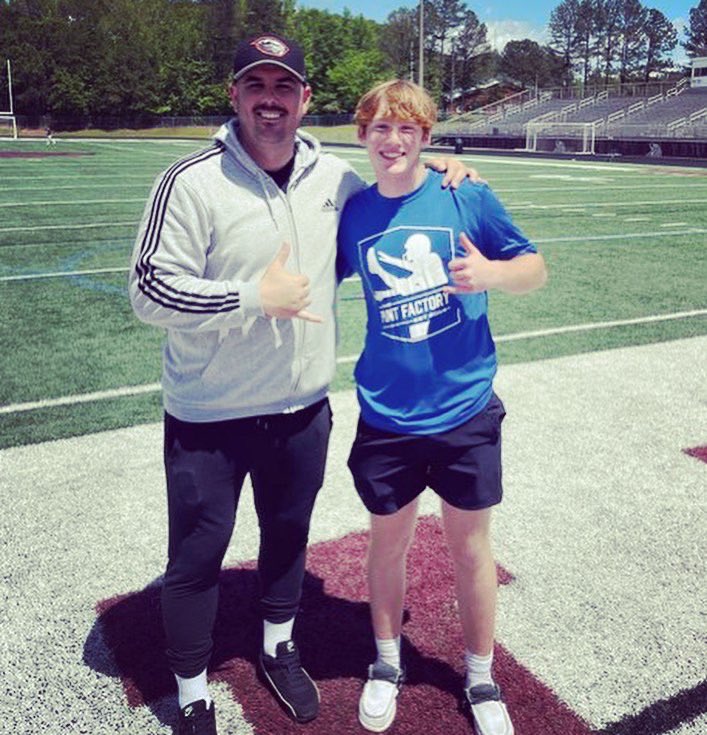 ThePuntFactory's tweet photo. Congratulations to @noahdunckel2024 for winning Overall Champion at the GA Spring #PuntFactory Camp!

Shouts to @JustinWillis06 for winning the Last Man Standing competition!

@Chris_Sailer https://t.co/GJBhGMVuFy