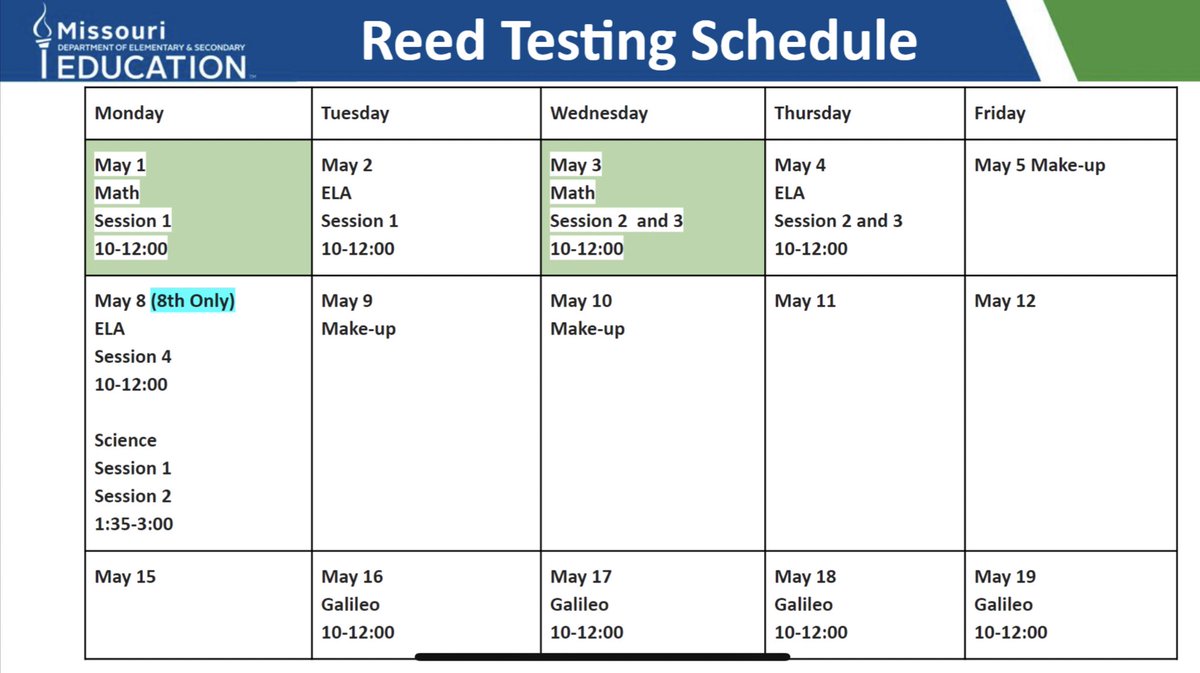 ReedAcademy1's tweet photo. MAP testing starts on Monday and we will test all week for 6th-8th grade! Bring your charged chromebook and get a good night of rest. https://t.co/zNUTdwdq6R