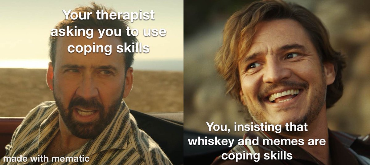 SYSTPodcast's tweet photo. Get your mental health funnies on with our podcast, Shit Your Shrink Thinks. Take a listen, rate, and review us!

#therapymemes #therapyhumor #TherapistTwitter #therapisthumor #therapistproblems #mentalhealth #MentalHealthMatters #PodcastAndChill #PodcastRecommendations #podcast https://t.co/Mar2BTFUGl