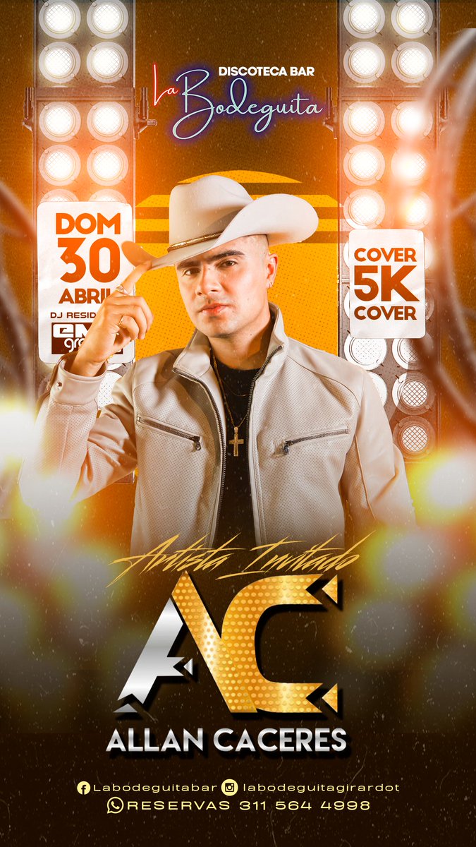 ebravo503's tweet photo. Hoy Domingo de Remate bailamos en @labodeguitagirardot 

@allancaceres 
@emiliobravoofficial 

Los esperamos. https://t.co/GQqEFg9Xsl