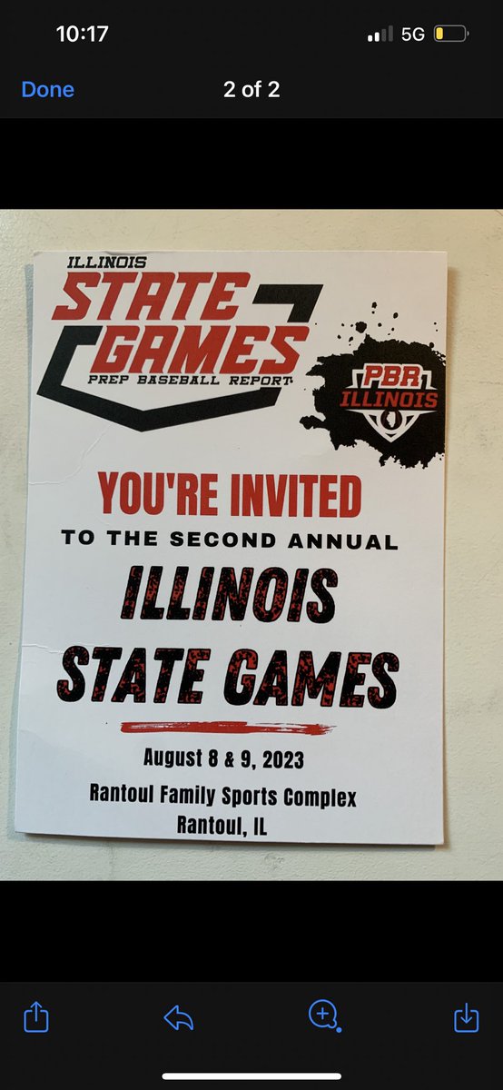 Thank you @PBRIllinois pumped for the invite, excited to come back for year 2. @pistolplante @HCReddevilBB #ILStateGames