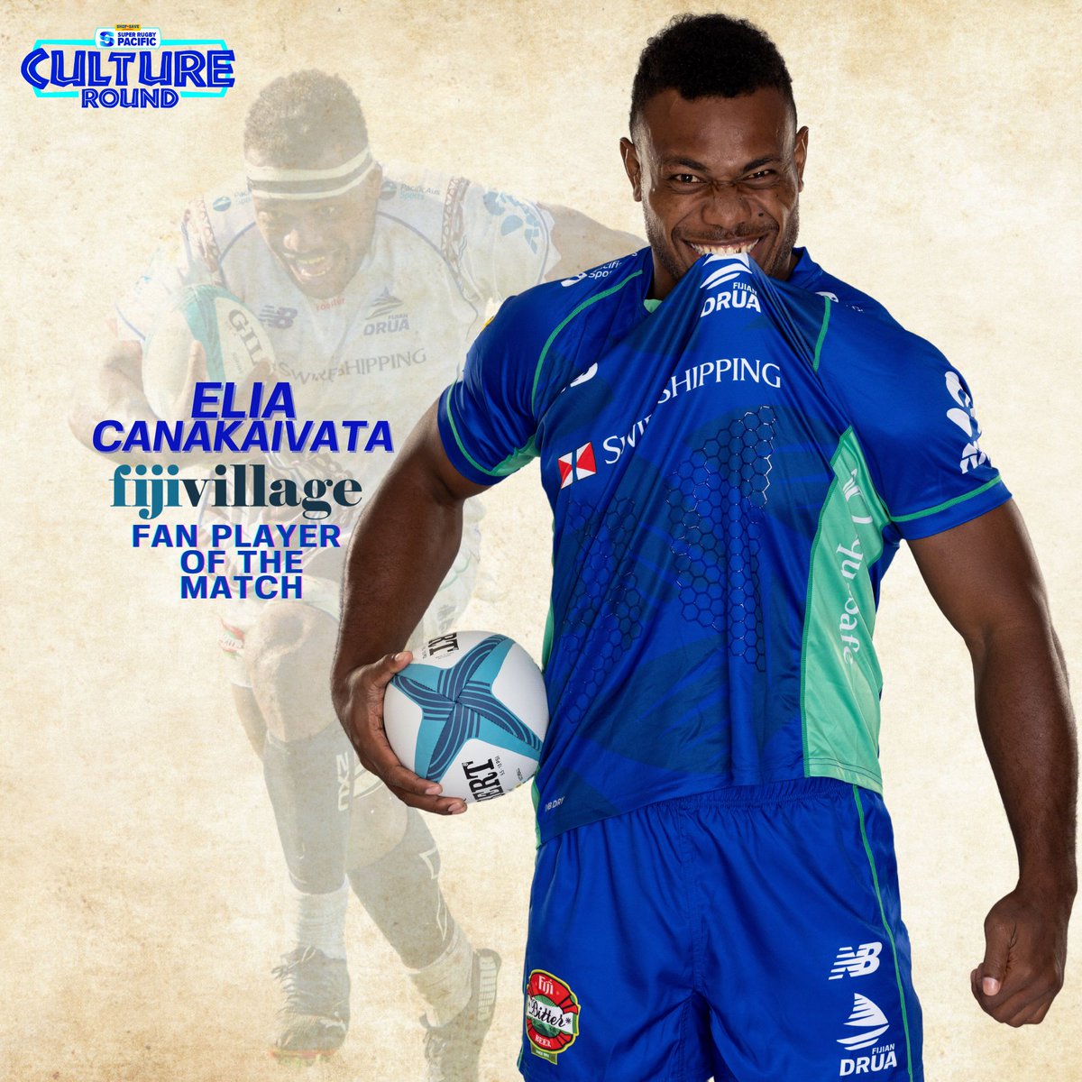 For Culture Round, Elia Canakaivata is YOUR <a href="/fijivillage/">fijivillage</a> Fan Player of the Match!  

2️⃣ TRIES
9️⃣ TACKLES 
5️⃣3️⃣m CARRIED 
2️⃣8️⃣m GAINED 

Thank you for your votes! 

#TosoDrua#PacificAusSports