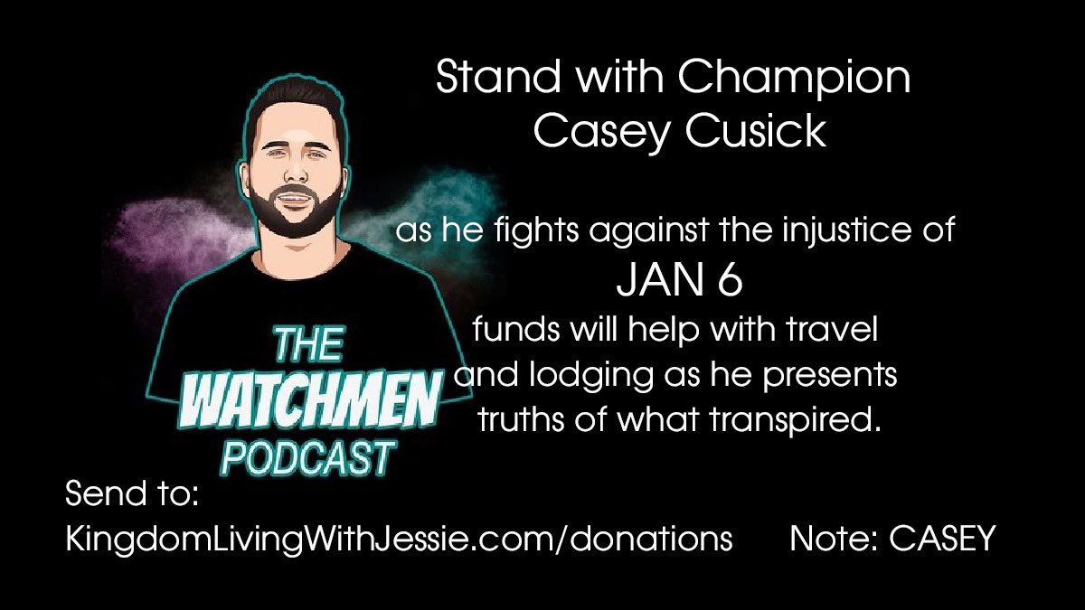 Jess4Sees's tweet photo. Stand with Champion Casey Cusick!

We have an amazing opportunity to support our friend, Casey Cusick, in his fight for Truth and Justice! 

Please support Casey at KingdomLivingwJessie (https://t.co/JufUPfzk9Y) and add “CASEY” in the Notes section. https://t.co/NBq1RboM9F