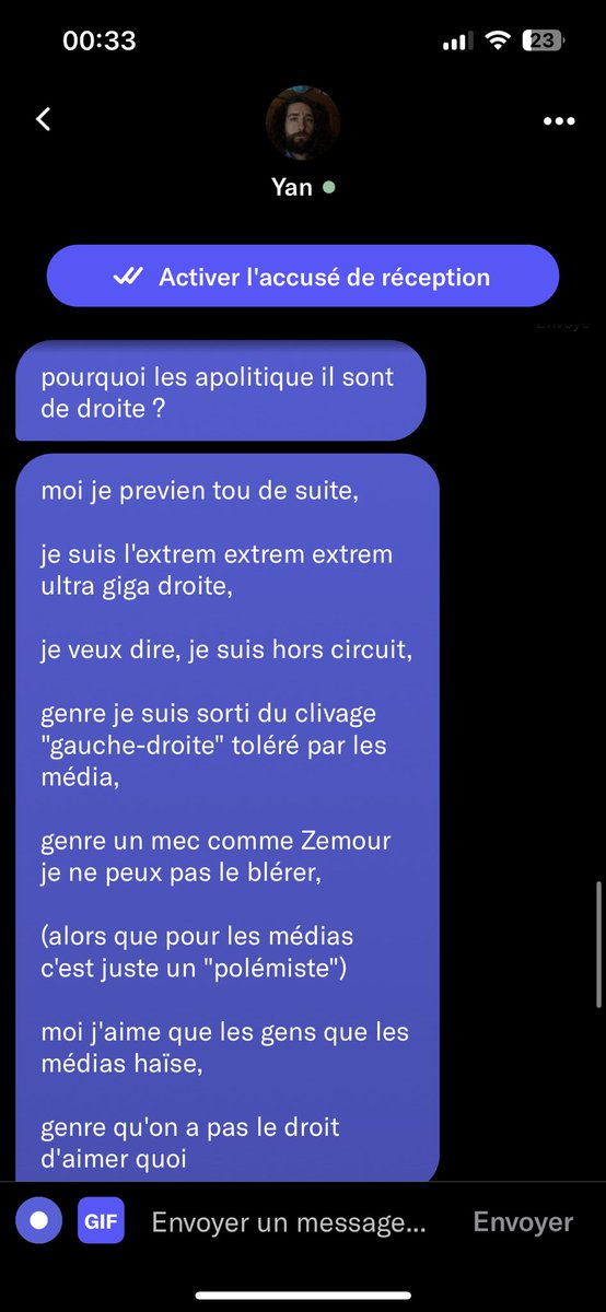 legauchistan's tweet photo. J’avais envie de baiser. Mais grâce à Yan, j’ai plus envie. Merci Yan. https://t.co/7mS2HpMAlF