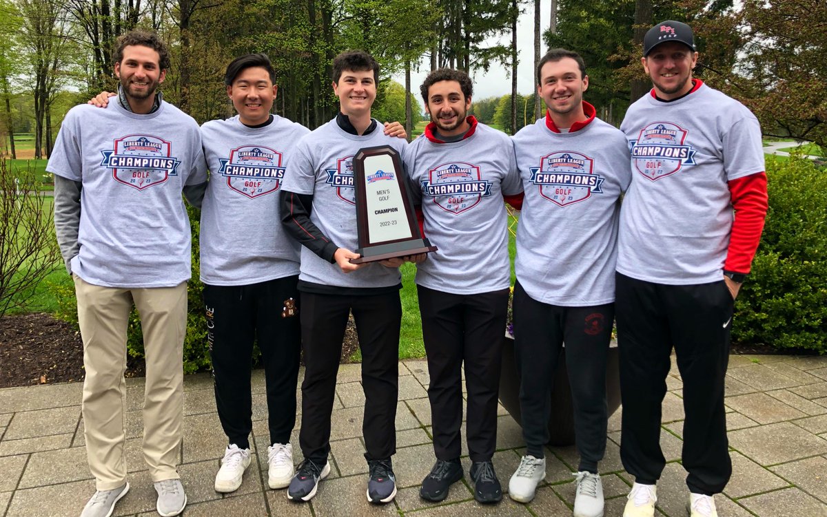 LLAthletics's tweet photo. Congrats @RPIAthletics, your 2023 Liberty League Men’s Golf Champions!! 

Engineers cruise to an 11-stroke victory as they win their second title in three years. #LLMGolf https://t.co/M6EV1TIpT0