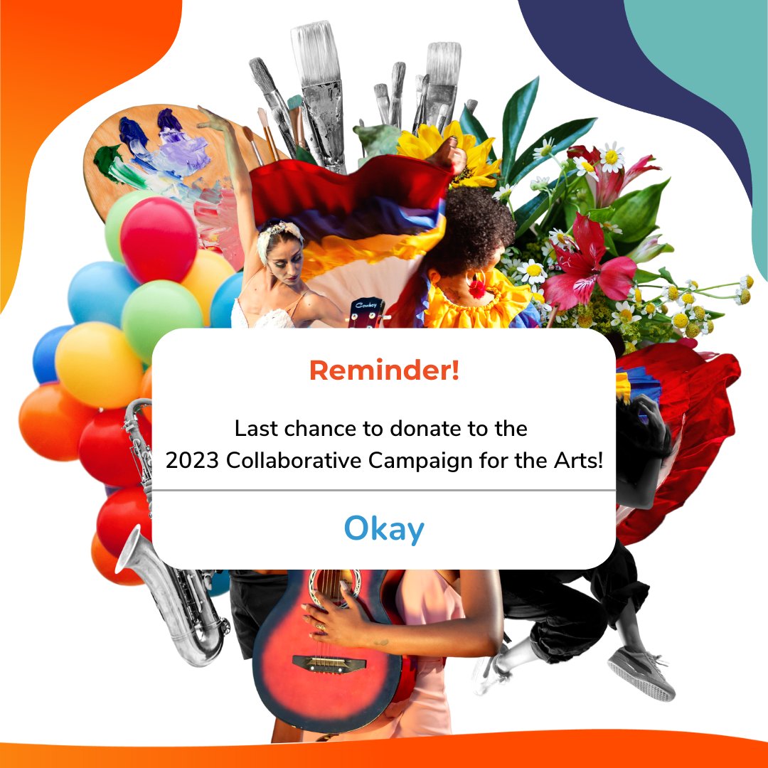 With only a few hours left, it is your last chance to donate to the 2023 Collaborative Campaign for the Arts and help make art thrive in Central Florida! 📣

Make a difference in your community here: unitedarts.cc/artsforall/